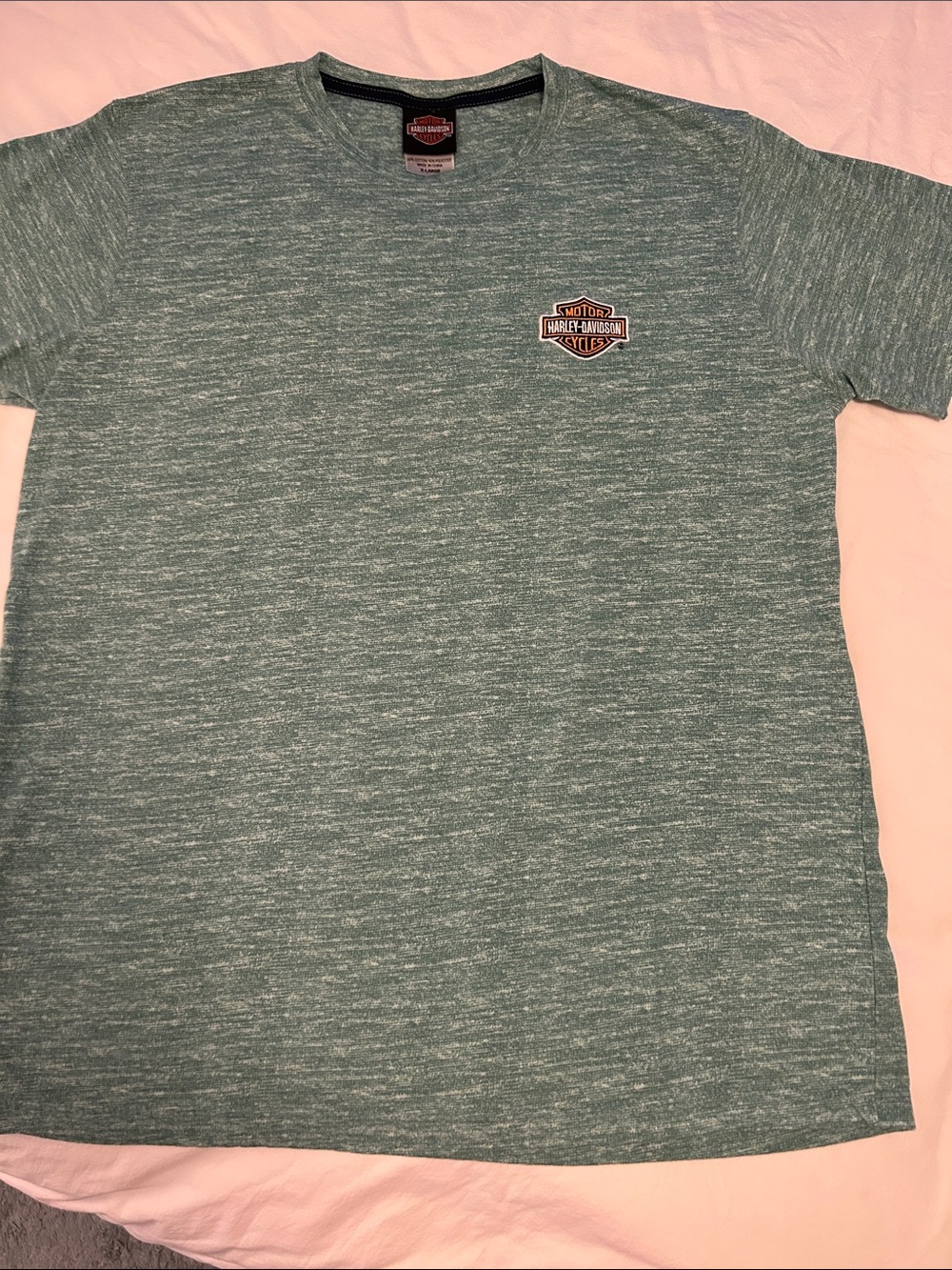 Harley-Davidson Heather Teal Short-Sleeve Logo Tee